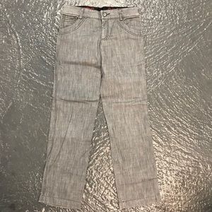 GF FERRE Grayish Chambray Cotton Pants - Size 10